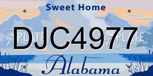 DJC4977 Alabama License Plate