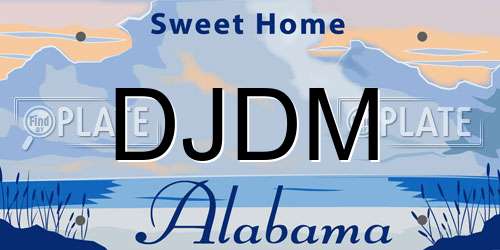 DJDM Alabama License Plate