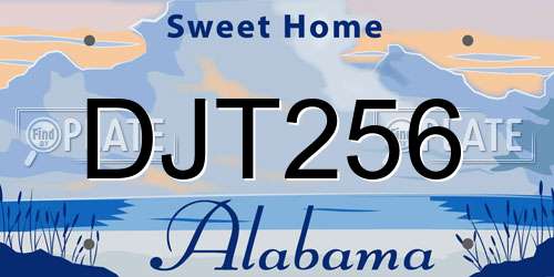 DJT256 Alabama License Plate