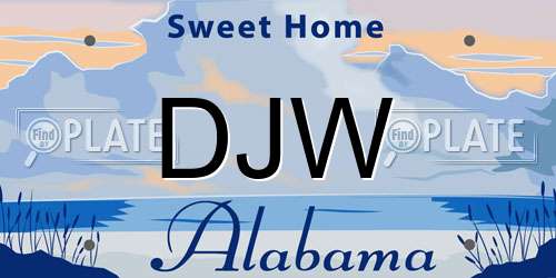 DJW Alabama License Plate