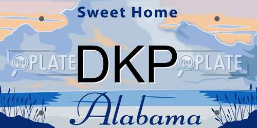 DKP Alabama License Plate