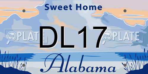 DL17 Alabama License Plate