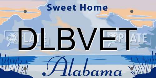 DLBVET Alabama License Plate
