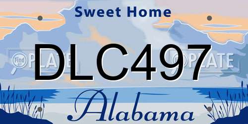 DLC497 Alabama License Plate