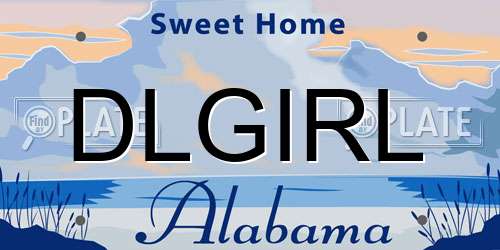 DLGIRL Alabama License Plate