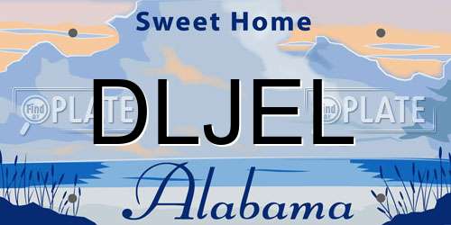 DLJEL Alabama License Plate