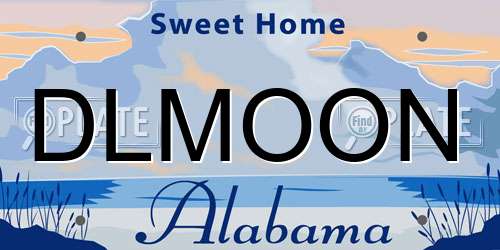DLMOON Alabama License Plate