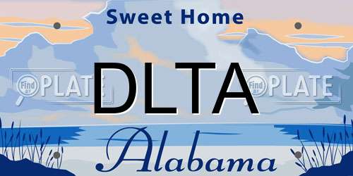 DLTA Alabama License Plate