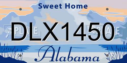 DLX1450 Alabama License Plate