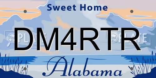 DM4RTR Alabama License Plate