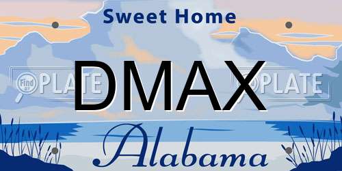 DMAX Alabama License Plate