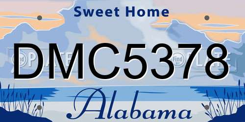 DMC5378 Alabama License Plate