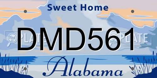 DMD561 Alabama License Plate