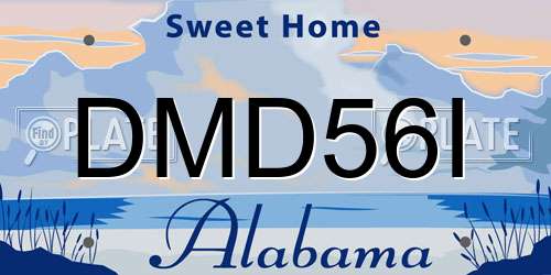 DMD56I Alabama License Plate
