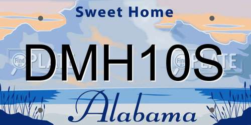 DMH10S Alabama License Plate