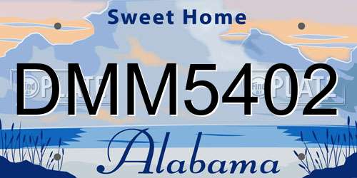 DMM5402 Alabama License Plate