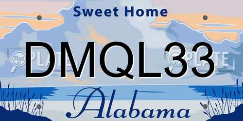 DMQL33 Alabama License Plate