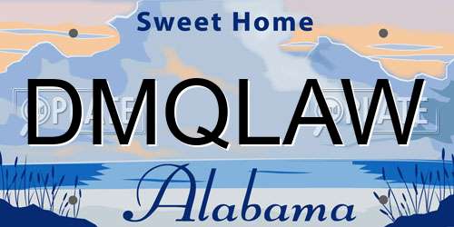 DMQLAW Alabama License Plate