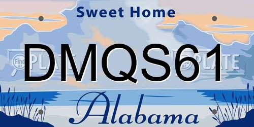 DMQS61 Alabama License Plate