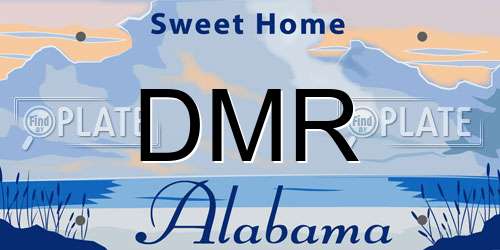 DMR Alabama License Plate