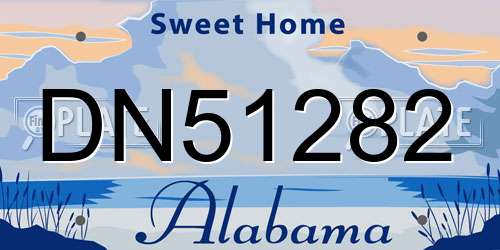 DN51282 Alabama License Plate