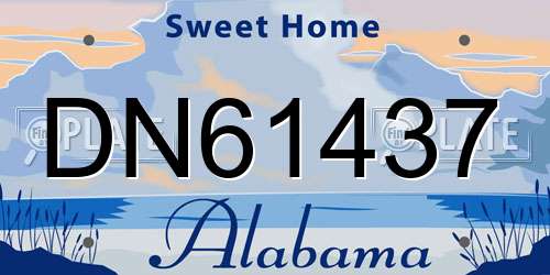 DN61437 Alabama License Plate