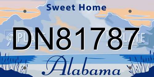 DN81787 Alabama License Plate