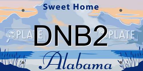 DNB2 Alabama License Plate