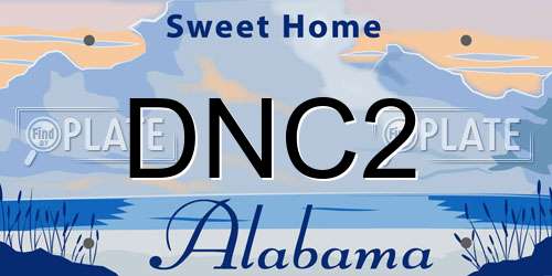 DNC2 Alabama License Plate