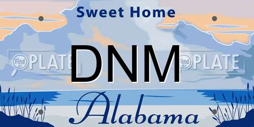 DNM Alabama License Plate