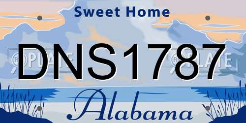 DNS1787 Alabama License Plate