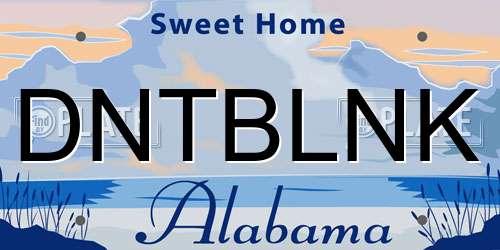 DNTBLNK Alabama License Plate
