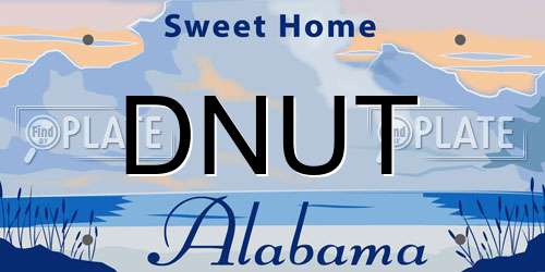 DNUT Alabama License Plate
