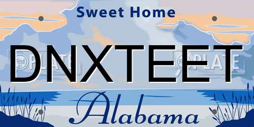 DNXTEET Alabama License Plate
