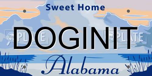 DOGINIT Alabama License Plate