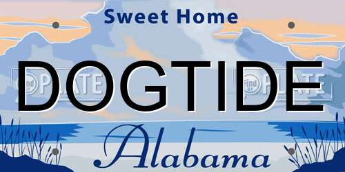 DOGTIDE Alabama License Plate