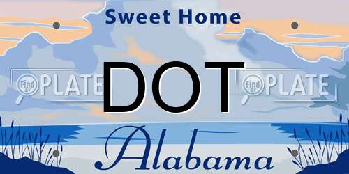 DOT license plate in AL state