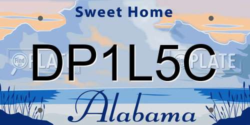 DP1L5C Alabama License Plate