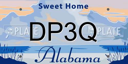 DP3Q Alabama License Plate