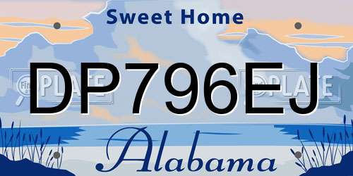 DP796EJ Alabama License Plate