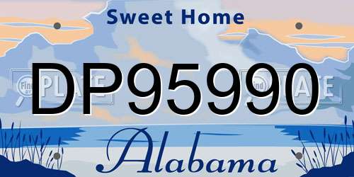 DP95990 Alabama License Plate