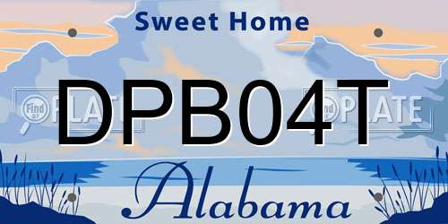 DPB04T Alabama License Plate