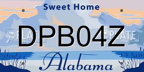 DPB04Z Alabama License Plate