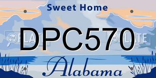 DPC570 Alabama License Plate