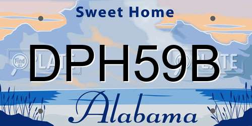 DPH59B Alabama License Plate
