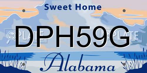 DPH59G Alabama License Plate
