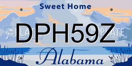 DPH59Z Alabama License Plate