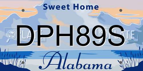 DPH89S Alabama License Plate