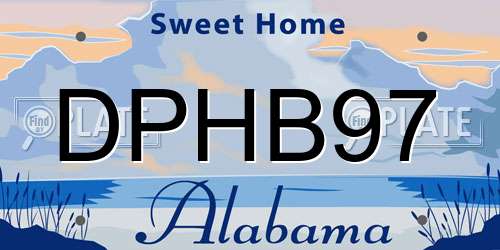 DPHB97 Alabama License Plate