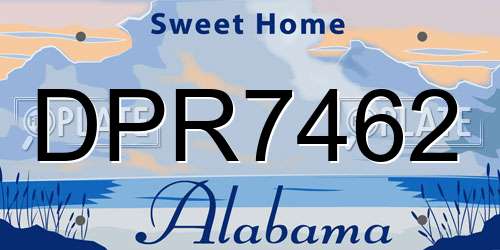DPR7462 Alabama License Plate